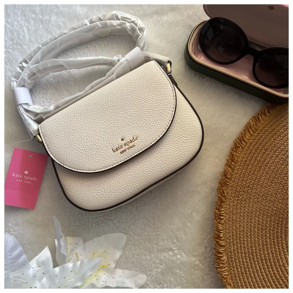 Kate Spade leila mini flap crossbody in parchment - Picture 4 of 10